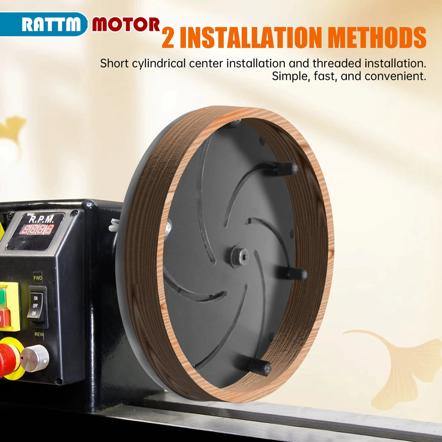 RATTMMOTOR Mini-Drehfutter für Holzbearbeitung in Schwarz mit M25 und M33x3,5 Gewinde für Reparaturarbeiten an Drehböden und Plattenböden - Bild 4