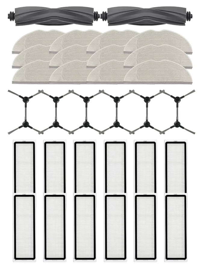 HIKSIT Ersatzteil-Set mit Bürste, Hepa-Filter und Wischtuch passend für Dreame Mova S10, Trouver S10, Mova S10 Plus und Trouver S10 Plus - Bild 3