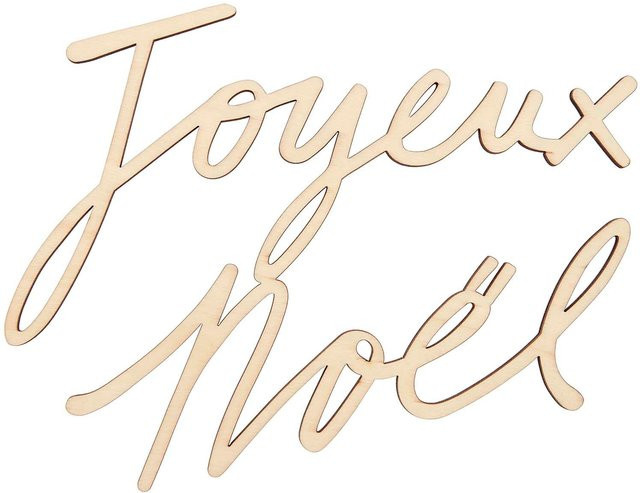 Magnetischer Holzschriftzug Rico Design Joyeux Noël für Weihnachten B: 25,4 cm, H: 20,7 cm - Bild 1