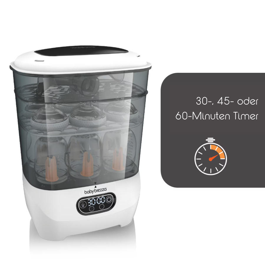 BabyBrezza 4 in 1 Advanced Elektrischer Dampfsterilisator in Weiß, BPA-frei - Bild 2