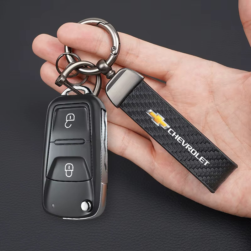 Chevrolet Schlüsselanhänger, Kohlefaser-Leder, Wildleder - Bild 5