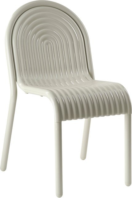 Tom Dixon Groove Stuhl aus Metall und Kunststoff in Matt in Grün, Beige oder Weiß - Bild 1