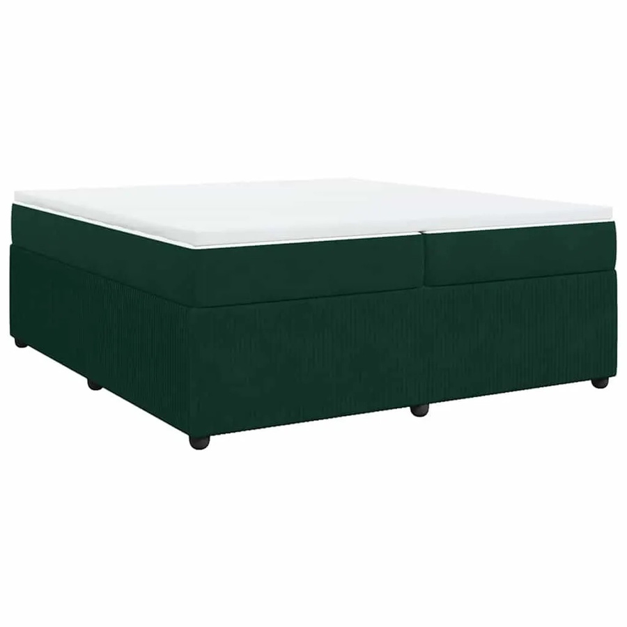 vidaXL Boxspringbett mit Matratze Dunkelgrün Samt B/T: 200 x 200 cm - Bild 2