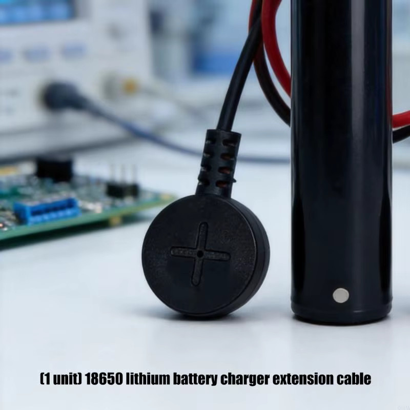 Q6PA Multifunktionales 150-mm-Schnellladekabel für 3,7-V-18650-Batterien, Schwarz - Bild 3