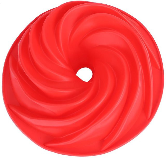CosyHome Spiralkuchenform aus Silikon in Rot für Schokolade, Kekse und Cupcakes - Bild 1