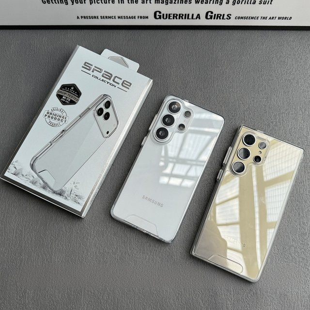 Stoßfeste magnetische Handyhülle für Samsung Galaxy, transparent, mit TPU-Stoßfänger-Abdeckung - Bild 1