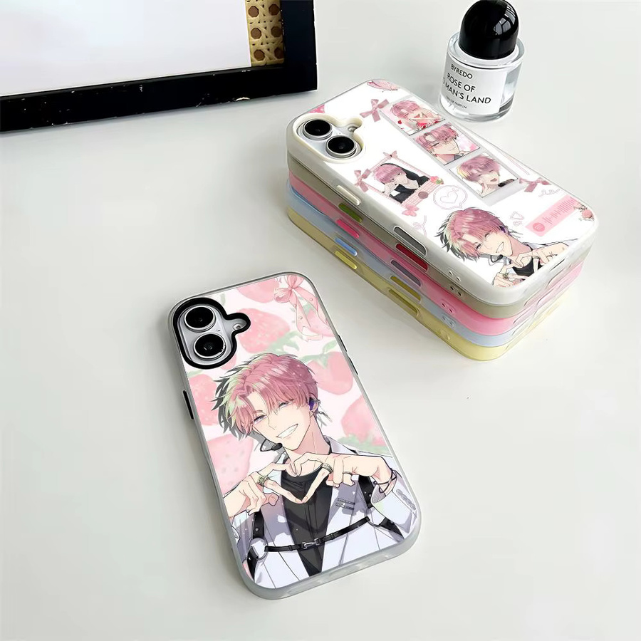 Anime Tamon-kun Ima Dotchi Handyhülle 2-in-1 mit abnehmbarem Kartenhalter für iPhone 12 bis iPhone 17, Transparent, Mehrfarbig, Weiches TPU - Bild 1
