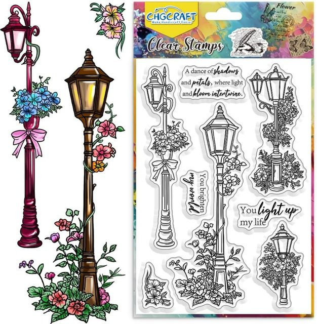 Transparenter Blumen-Stempel aus Kunststoff für DIY Scrapbooking und Fotoalben - Bild 1
