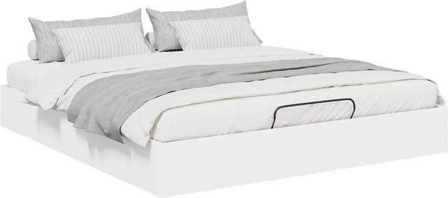 vidaXL Ottoman Bettgestell mit Lift-up-Funktion in Weiß, B/T/H: 193 x 120 x 25 cm - Bild 1
