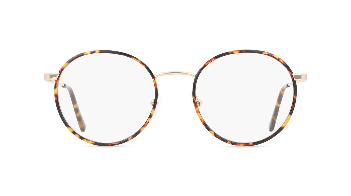 Calvin Klein CK24114 Korrektionsbrille, Vollrand, Rund, Metall, Unisex, Braun - Bild 1