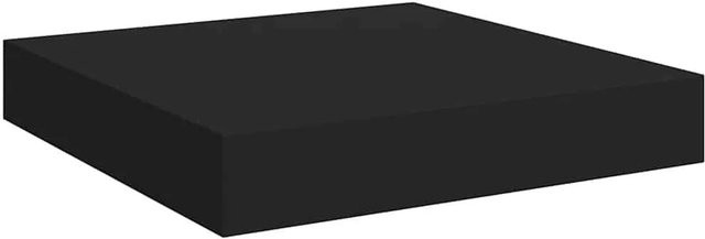 vidaXL Schweberegal Schwarz Matt aus MDF und Metall, B/T/H: 23 x 23,5 x 3,8 cm - Bild 1