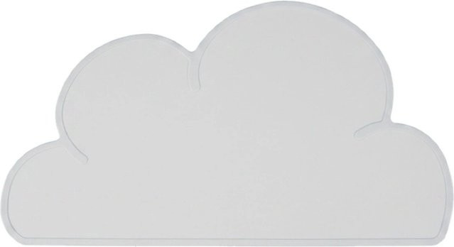 Relaxdays Platzdeckchen in Wolkenform aus Silikon, Hellgrau, rutschfest, BPA-frei, Breite: 47 cm, Tiefe: 26,5 cm - Bild 1