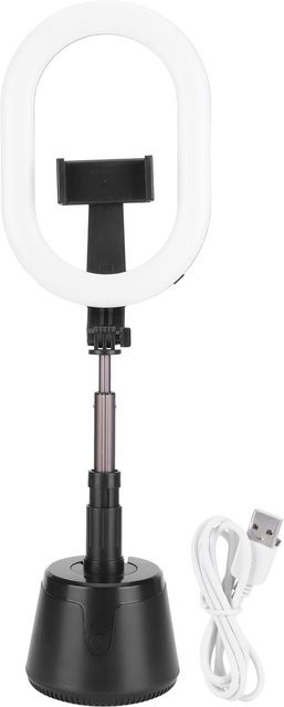 KONNWEI Teleskopische LED-Ringlicht Halterung mit 360 Grad Drehung und Handyhalterung in Schwarz - Bild 1