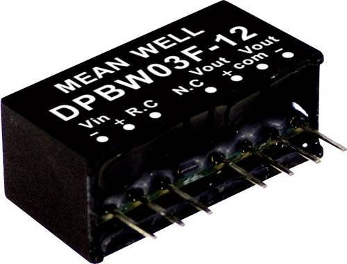 Mean Well DPBW03F-15 DC/DC-Wandlermodul 3W Schwarz mit 2 Ausgängen - Bild 1