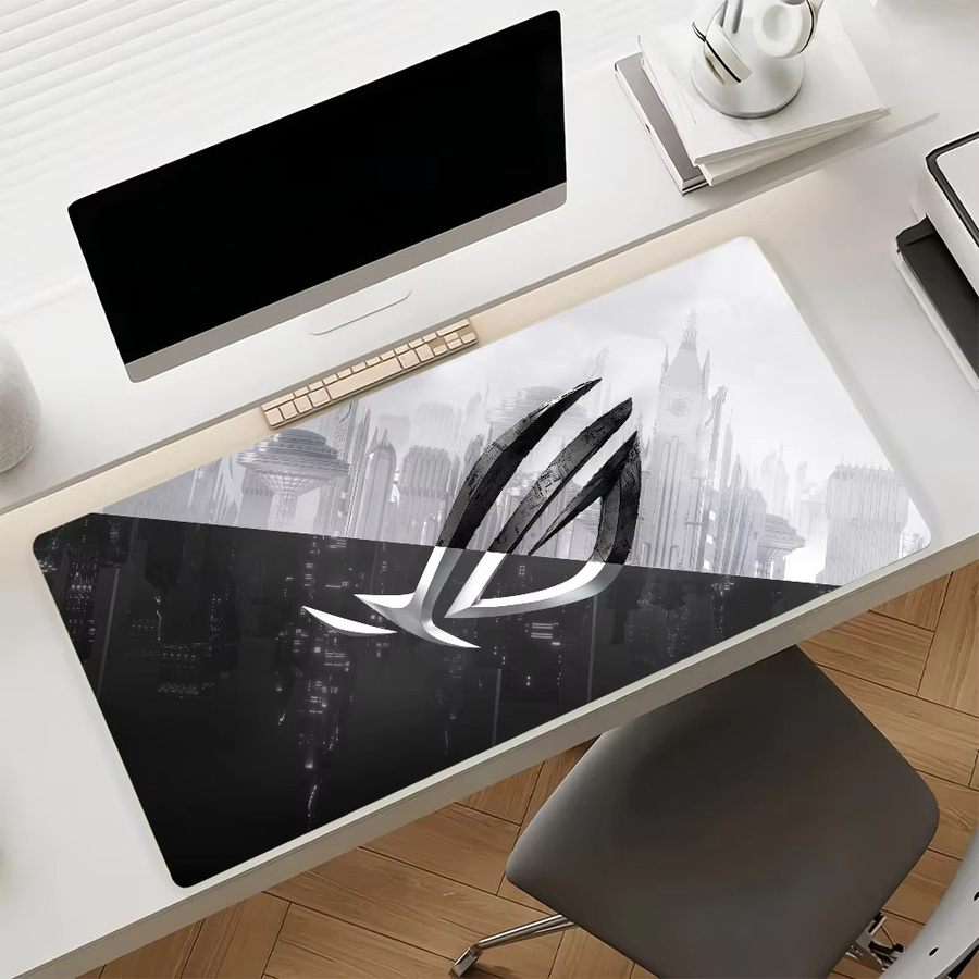 Asus Gaming-Schreibtischunterlage und Mauspad in Schwarz mit rutschfestem Gummikantenrand - Bild 2