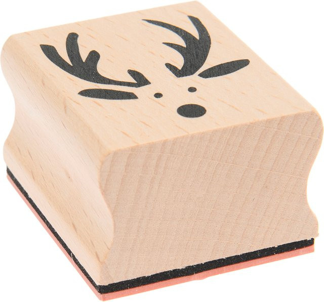 Rico Design Paper Poetry Holzstempel Rentier Put a Bow on It - Bild 1
