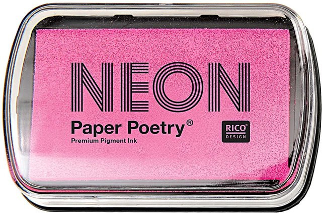 Rico Design Paper Poetry Stempelkissen in Neonpink, B/T: 9 x 6 cm - Bild 1