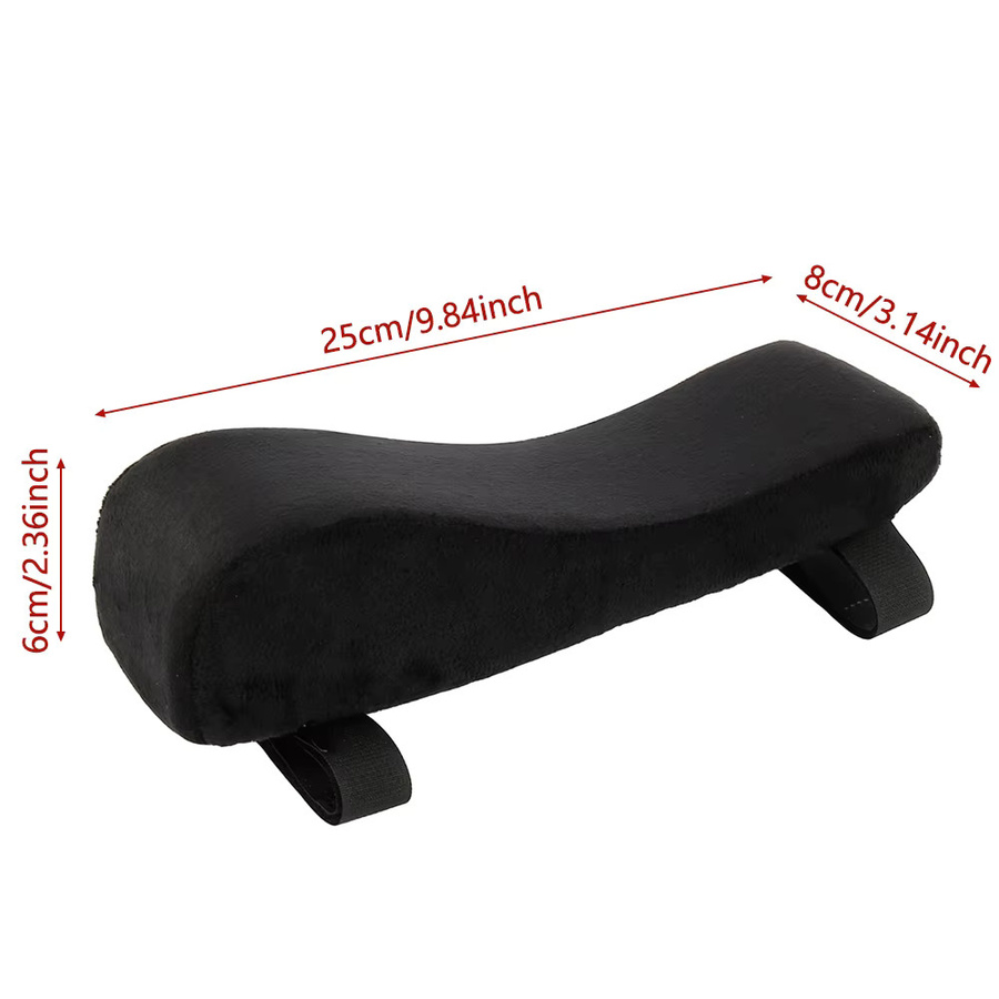 Willstar Armlehnenpolster für Bürostühle aus Memory-Schaum, ergonomische Ellenbogenkissen in Schwarz, 2er-Set - Bild 3