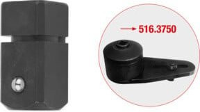KS Tools Ersatz 4-kant für 516.3750 in Schwarz - Bild 1