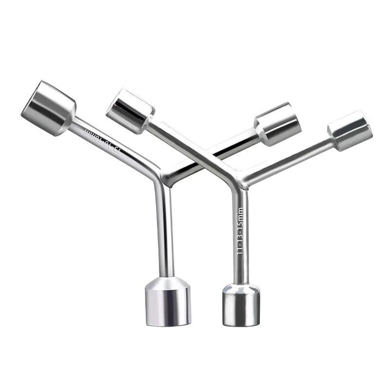 Probon Dreieckiger Steckschlüssel Y-Typ Tri-Gabel-Schlüssel in Silber für Fahrrad-Reparatur und Haushalt - Bild 3