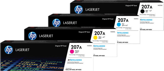 HP Toner-Kombipack 207A für Laserprinter in Schwarz, Gelb, Magenta und Cyan - Bild 1
