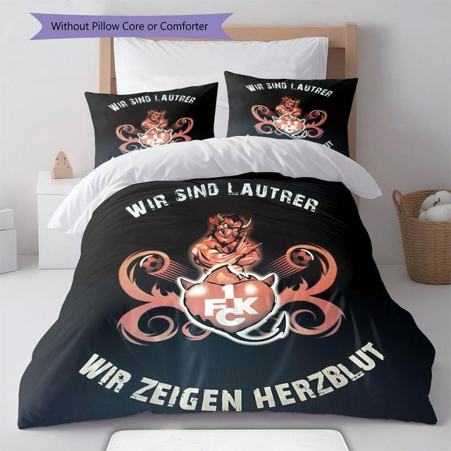 CCesHome Bettwäsche Set mit Motiv Tiermuster in Schwarz, bestehend aus 1 Bettbezug und 2 Kissenbezügen, B/T: 200 x 200 cm - Bild 1