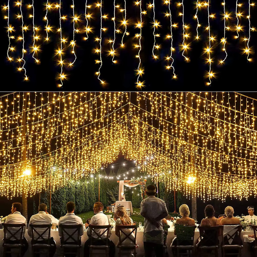 WELPUR Solar Eiszapfen Lichtkette mit 160 LEDs, 7,5 m Länge für Outdoor, Traufe, Garten und Weihnachtsdekoration - Bild 2