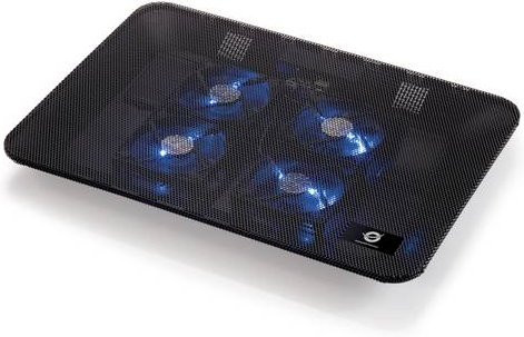 Conceptronic Kühlende Notebook-Unterlage mit 4 Lüftern in Schwarz - Bild 1