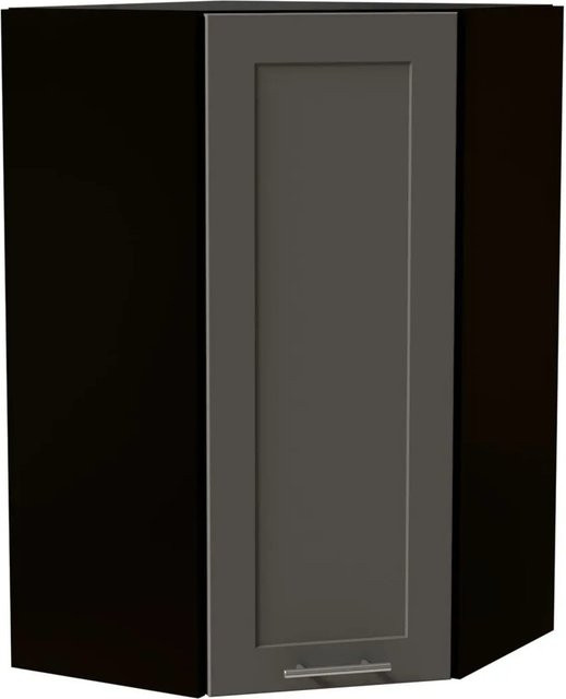 Feldmann-Wohnen Hängeschrank Oslo Küchenschrank in Schwarz und Staubgrau Matt mit Soft-Close-Türen, B/T/H: 60 x 60 x 96 cm - Bild 1