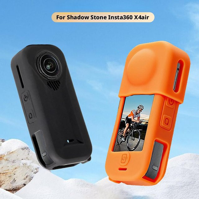Silikon Schutzhülle für Insta360 X4 Action Kamera in Schwarz, stoßfeste Ganzkörper Abdeckung mit Anti-Scratch Schutz - Bild 1
