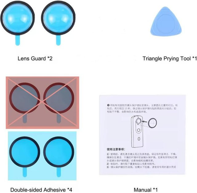 RICOH Objektivschutz PC-Schutz für Theta SC2, Theta S und Theta V sowie Objektivschutzabdeckung für Tesla Model Y Juniper in Transparent - Bild 1