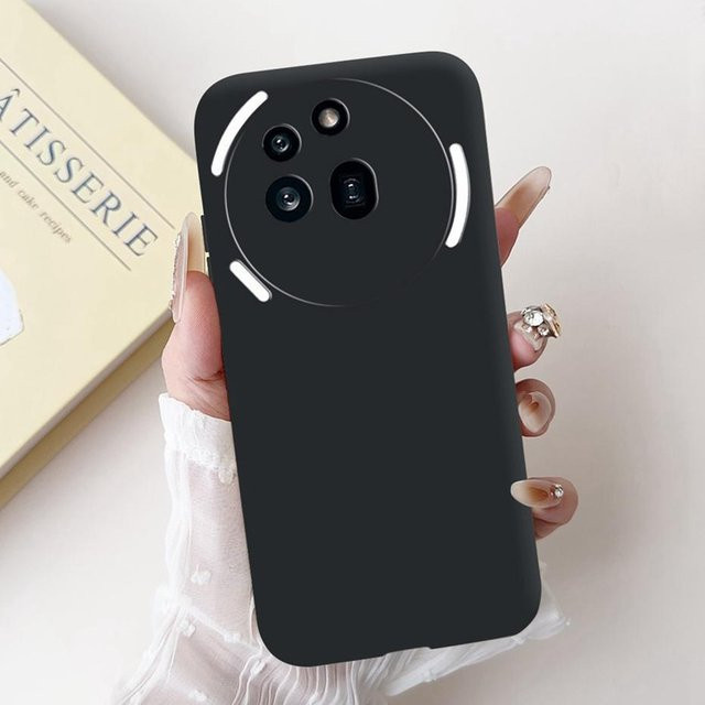 Handyhülle mit floraler Malerei für Nothing Phone (3a) Pro in Schwarz aus weichem Silikon - Bild 1
