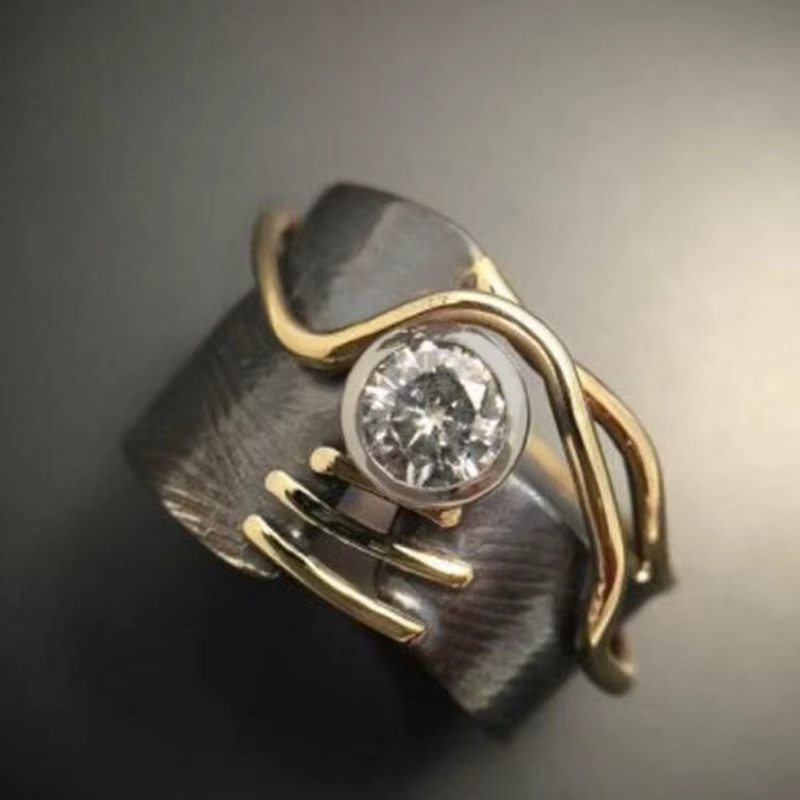 Huitan Ringe, Zirkonia, Bicolor, Damen - Bild 2