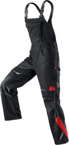 Kübler Pulsschlag Latzhose 3324 Schwarz/Mittelrot mit Cordura und Reflexstreifen Größe 31 - Bild 1