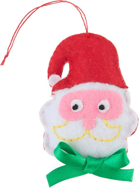 Rico Design Weihnachts-Aufhänger Santa aus Filz mit Schleife in Rot/Weiß - Bild 1