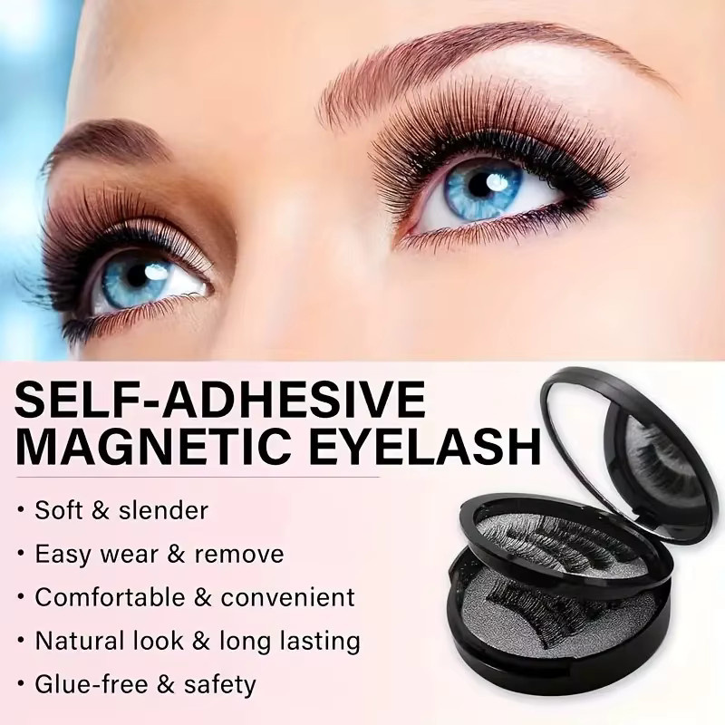 Magnetisches Wimpern Kit, 8 Stück, Schwarz, Natürlich, Unisex - Bild 4