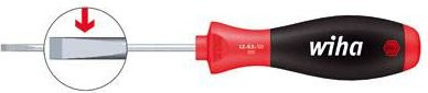 Wiha Elektriker-Schraubendreher SoftFinish Schlitz mit Rundklinge Rot Chrom-Vanadium-Stahl 4,0 x 200 mm - Bild 1