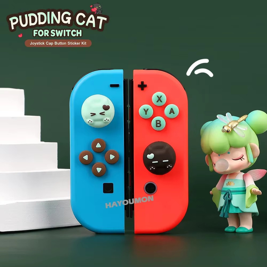 mbchips mc Katzen Silikon Tastenabdeckungen für Nintendo Switch, Switch Lite und Switch 2, rutschfeste Daumenstick-Kappen und D-Pad-Abdeckung, Mehrfarbig - Bild 2