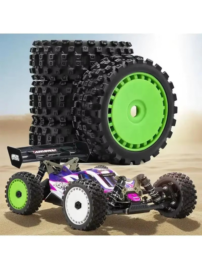TIMEA Buggy-Reifen, 1/8, 17mm Sechskant, Grün, Bunt / Mehrfarbig - Bild 3