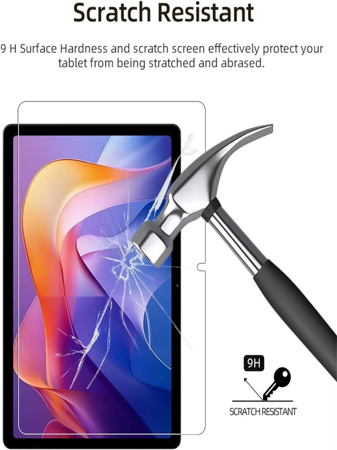 2 Stück Xiaomi Redmi Pad 2 11 Zoll Displayschutzfolie aus gehärtetem Glas, transparent und kratzfest - Bild 2