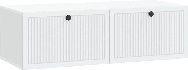 vidaXL Wandmontierter TV-Schrank Weiß aus Holzwerkstoff, B/T/H: 98 x 41 x 30 cm - Bild 1