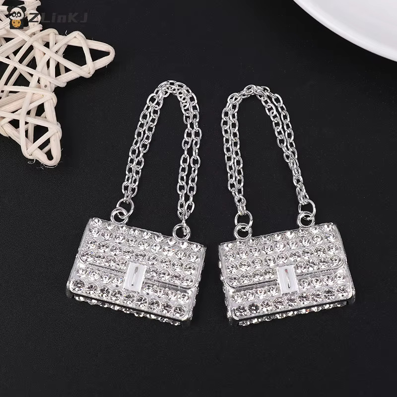 MYPANDA Miniatur Modische Puppenhaus Metall Kette Handtasche Set, Zubehör, Gold - Bild 3