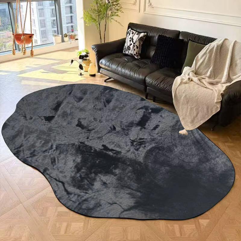 Reese Zen-Wolkenförmiger Fellteppich in Grau, ultra weicher Plüschteppich für Wohnzimmer, Schlafzimmer und Kinderzimmer, B/T: 160 x 120 cm - Bild 1