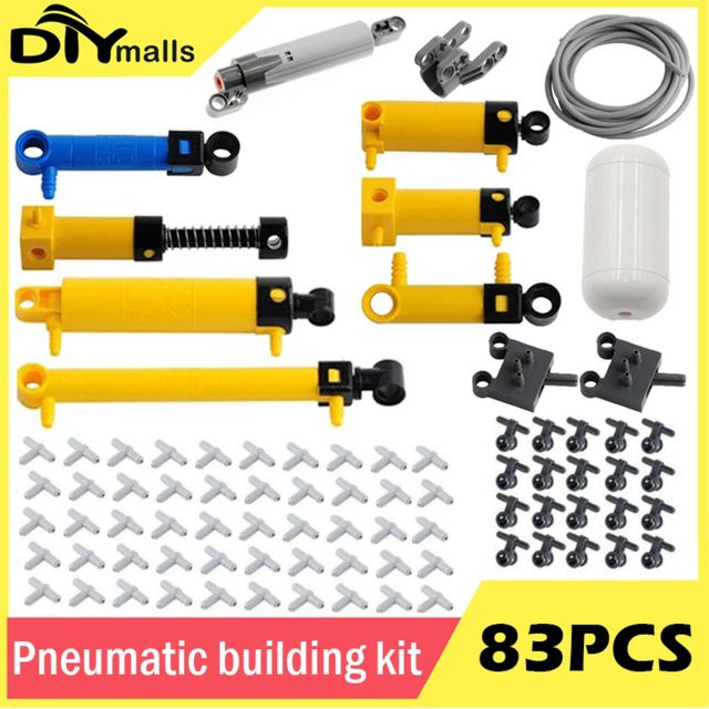LEGO Technischer Schlauch Luftpumpe Tank Schubstange Putter Schalter Kolben, 83-teiliges Set - Bild 1