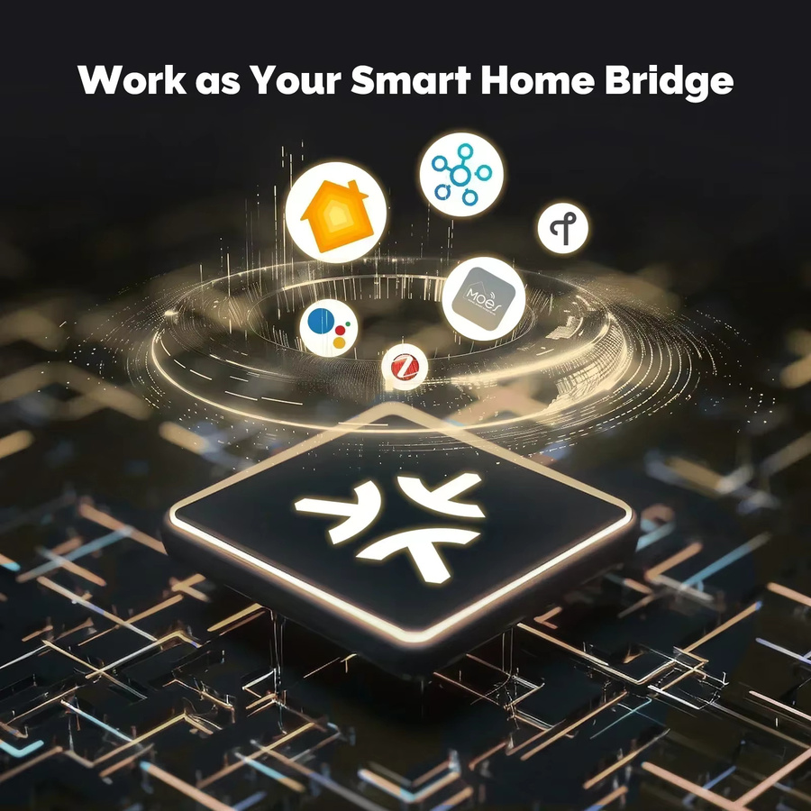 MOES Tuya Zigbee Matter Thread Gateway Smart Home Bridge Hub in Weiß mit Unterstützung für Siri Homekit, Google Alexa und Smartthings - Bild 2