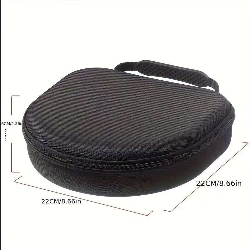Schutzhülle für Apple AirPods Max in Schwarz, Reise-Hartschalenetui mit Reißverschluss und Netzbeutel - Bild 2