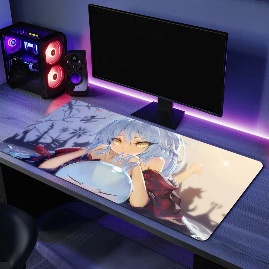 R-Rimuru Anime That Time I Got Reincarnated as a Slime Mauspad in Multicolour, große rutschfeste Schreibtischunterlage für PC und Büro - Bild 3