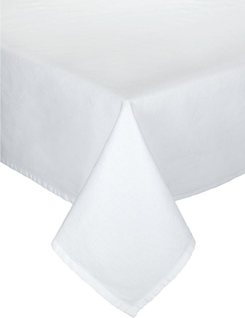 PULSIVA Tischdecke Aura rechteckig aus Baumwolle, 2er Pack, Weiß, Breite: 130 cm, Länge: 220 cm - Bild 1