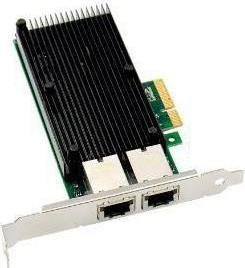 Microconnect MC-PCIE-X550 PCIe Netzwerkkarte mit Ethernet 10000 Mbit/s in Schwarz und Grün - Bild 1