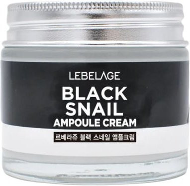 LEBELAGE Black Snail Ampullencreme, 70 ml, mit schwarzem Schneckenextrakt - Bild 1